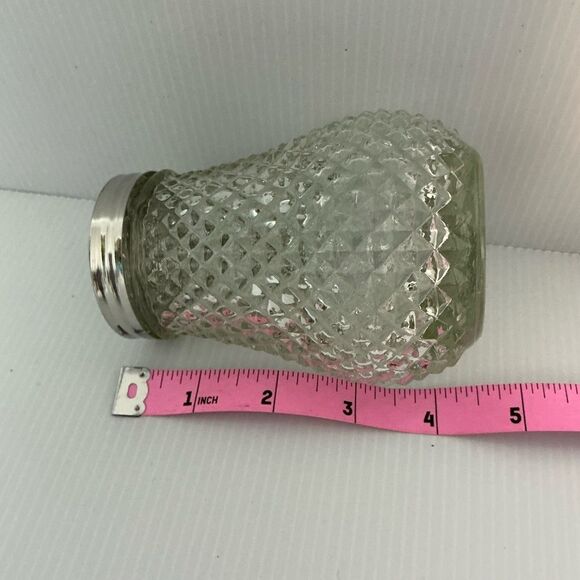 Vintage Glass Sugar Shaker Diamond Point Dispenser 4.5” - Picture 5 of 6